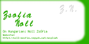 zsofia noll business card